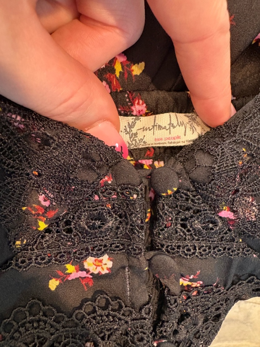 Free People Black Floral Lace Maxi Slip Dress - Picture 8 of 9